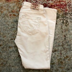 True religion white skinny jeans
